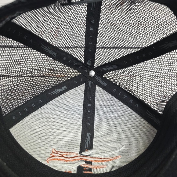 Sitka Hat‎ Cap Snap Back Black Trucker Mesh Patch Embroidered Mid Profile Fit - Picture 9 of 10